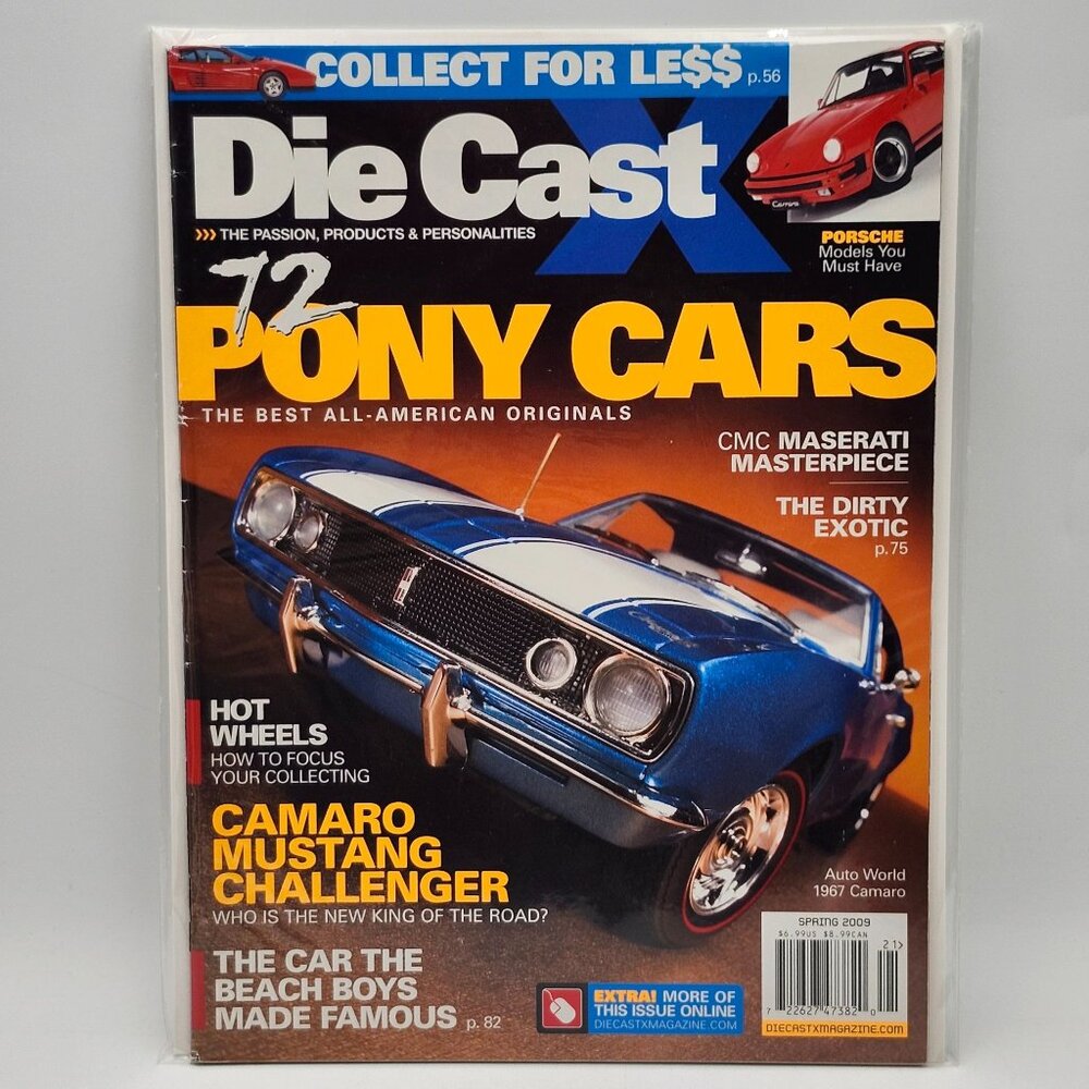 Die Cast X Magazine Spring 2009 Issue 21 Featuring 12 Pony Cars Camaro Mustang C